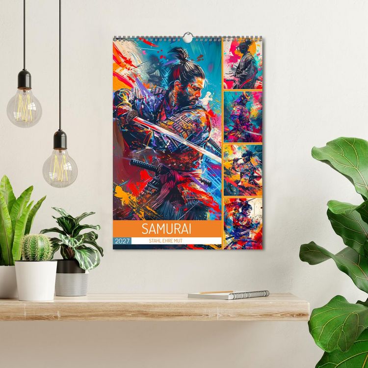 Produktbild: Samurai - Stahl Ehre Mut (Wandkalender 2027 DIN A3 hoch), CALVENDO Monatskalender