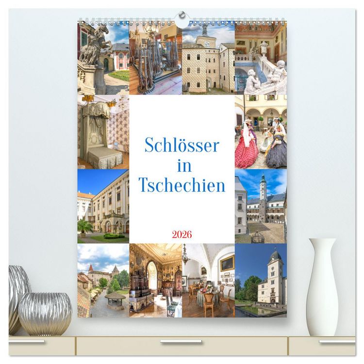 Produktbild: Sch&ouml;sser in Tschechien (hochwertiger Premium Wandkalender 2026 DIN A2 hoch), Kunstdruck in Hochglanz