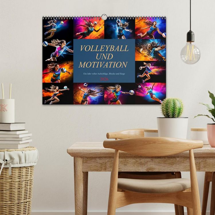 Produktbild: Volleyball und Motivation (Wandkalender 2026 DIN A3 quer), CALVENDO Monatskalender
