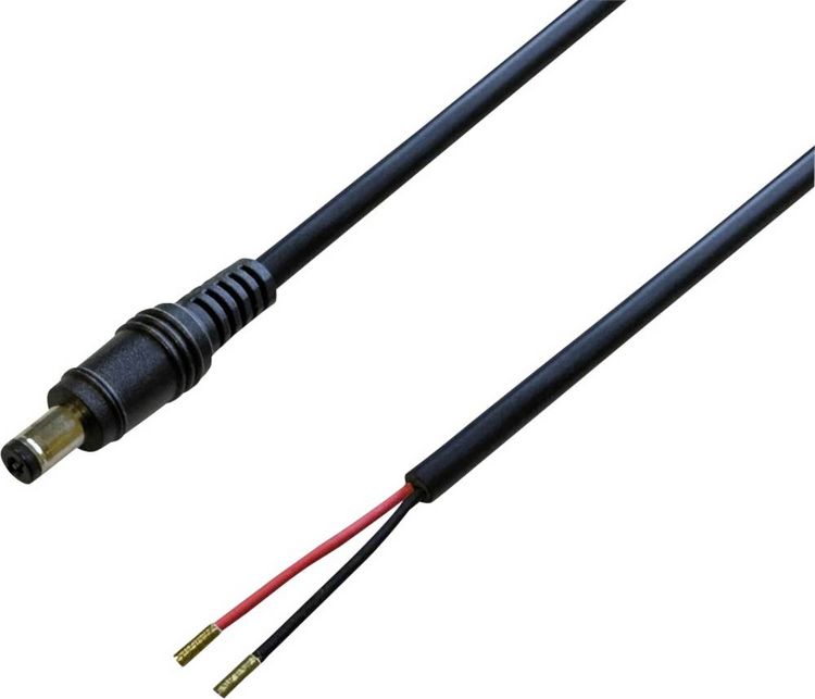 Produktbild: BKL Electronic 076101 DC-Steckverbinder DC-Hohlstecker - Aderendh&uuml;lsen 2m 1St.