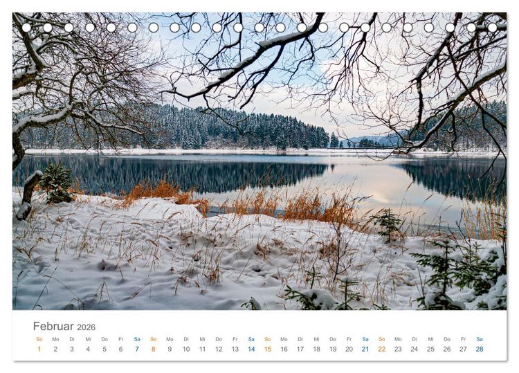 Produktbild: Rennsteig - Weitwanderweg (Tischkalender 2026 DIN A5 quer), CALVENDO Monatskalender