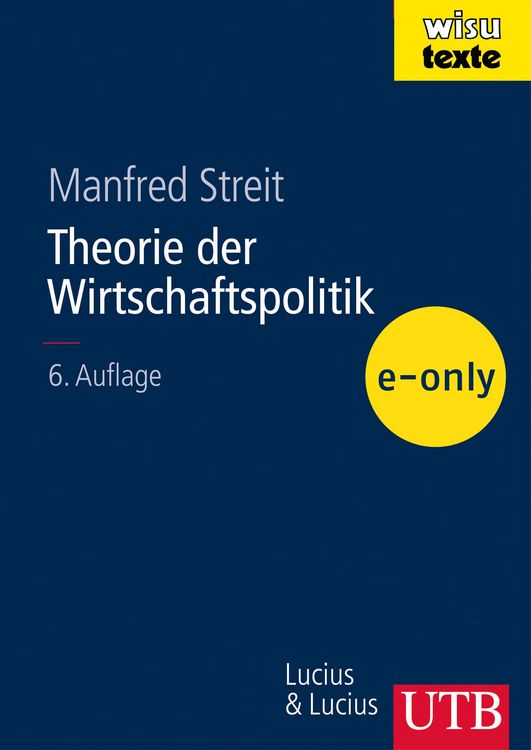 Produktbild: Theorie der Wirtschaftspolitik