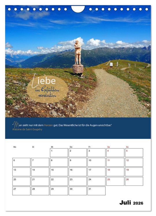 Produktbild: Zitate Wegbegleiter, mit Spr&uuml;chen durch das Jahr by VogtArt (Wandkalender 2026 DIN A4 hoch), CALVENDO Monatskalender