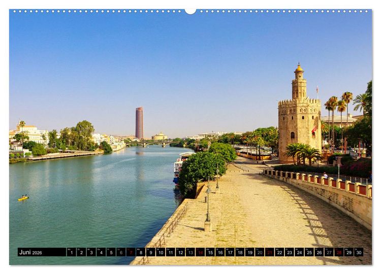 Produktbild: Sevilla - Traumziel in Andalusien (hochwertiger Premium Wandkalender 2026 DIN A2 quer), Kunstdruck in Hochglanz