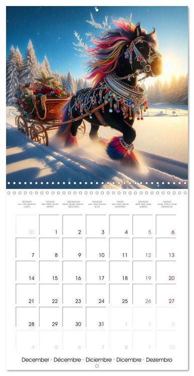Produktbild: The majestic beauty of Gypsy Vanner (Wall Calendar 2026 12 &times; 12 Inch) CALVENDO 12 Month Wall Calendar