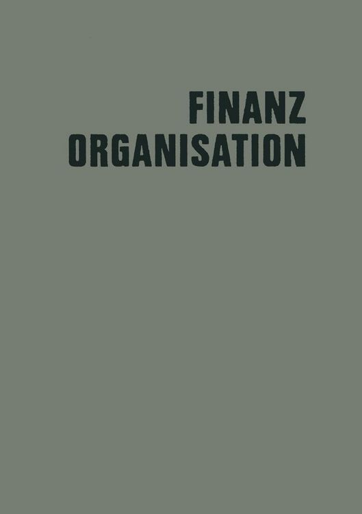Produktbild: Finanzorganisation