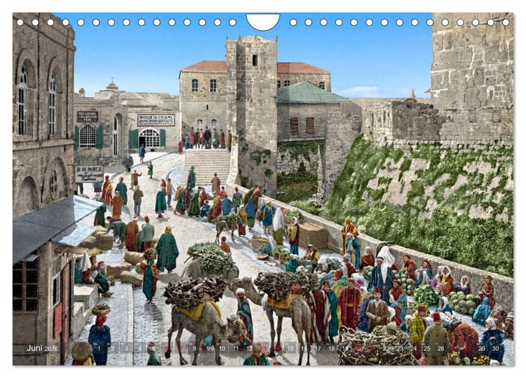 Produktbild: Altes Jerusalem um das Jahr 1900 - Fotos neu restauriert und koloriert (Wandkalender 2026 DIN A4 quer), CALVENDO Monatskalender