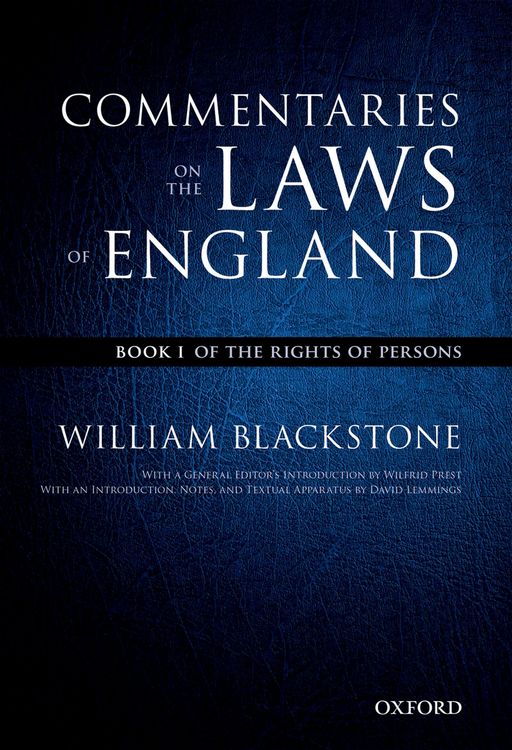 Produktbild: The Oxford Edition of Blackstone's: Commentaries on the Laws of England