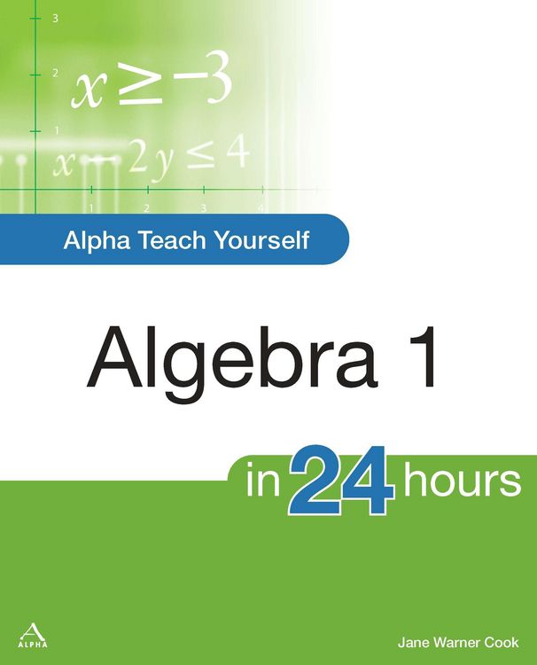 Produktbild: Alpha Teach Yourself Algebra I in 24 Hours