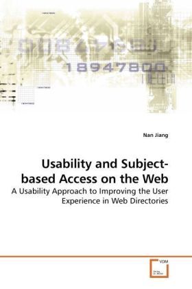 Produktbild: Jiang, N: Usability and Subject-based Access on the Web