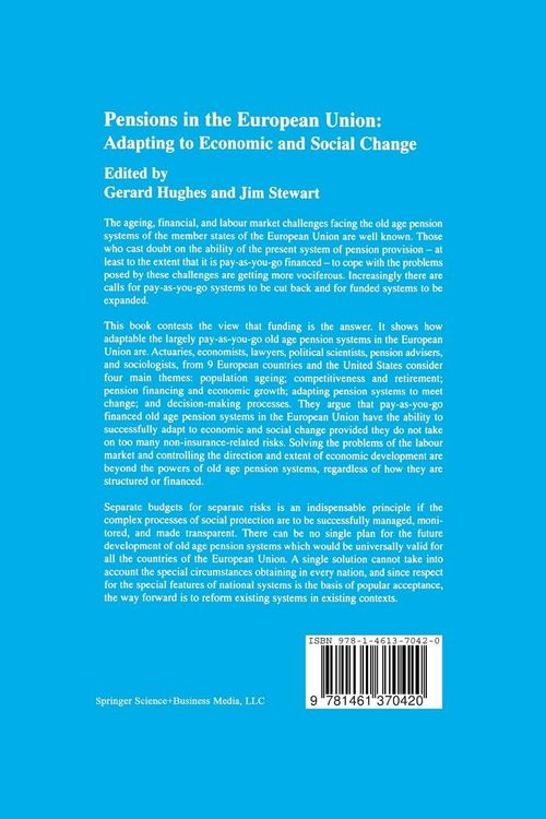 Produktbild: Pensions in the European Union: Adapting to Economic and Social Change