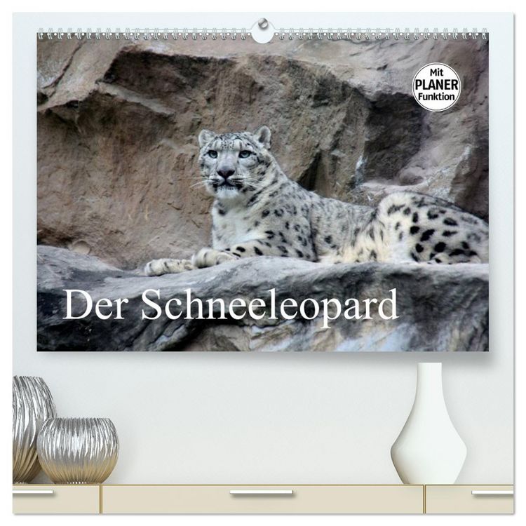 Produktbild: Der Schneeleopard (hochwertiger Premium Wandkalender 2026 DIN A2 quer), Kunstdruck in Hochglanz