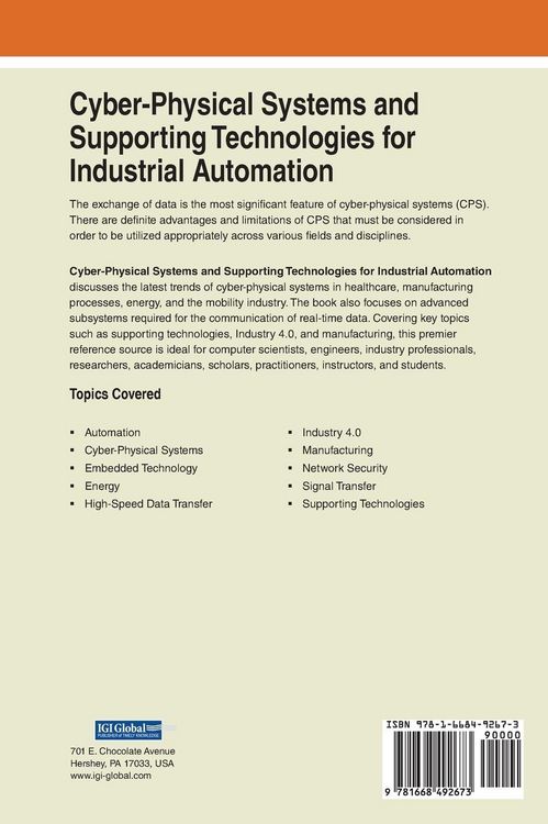 Produktbild: Cyber-Physical Systems and Supporting Technologies for Industrial Automation