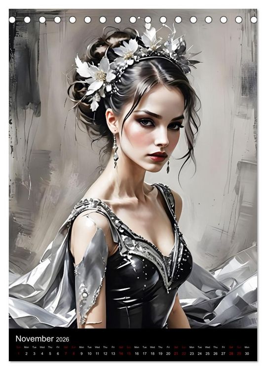 Produktbild: Dancing Elegance (Desk Calendar 2026 DIN A5 portrait), CALVENDO 12 Month DeskCalendar