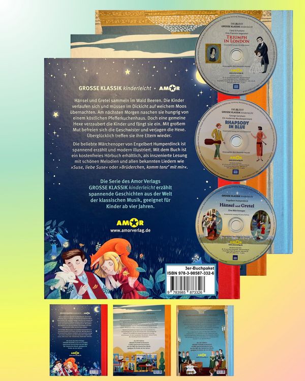 Produktbild: Abenteuerlust: Triumph in London, Rhapsody in Blue, H&auml;nsel und Gretel (3er-Buchpaket plus H&ouml;rb&uuml;cher)