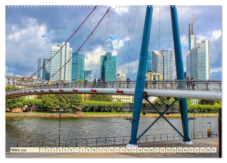 Produktbild: Frankfurt - meine Stadt mit viel Herz (hochwertiger Premium Wandkalender 2026 DIN A2 quer), Kunstdruck in Hochglanz