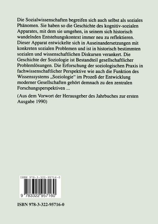 Produktbild: Jahrbuch f&uuml;r Soziologiegeschichte 1994
