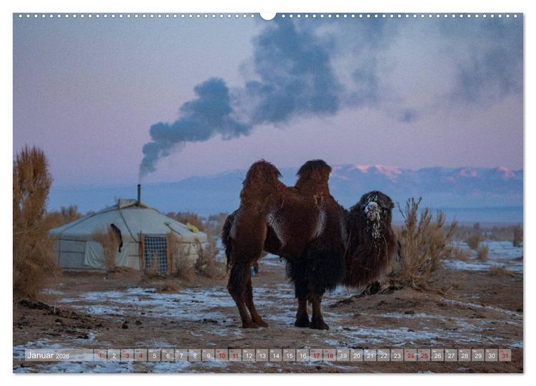 Produktbild: Mongolei - imposantes Land (hochwertiger Premium Wandkalender 2026 DIN A2 quer), Kunstdruck in Hochglanz