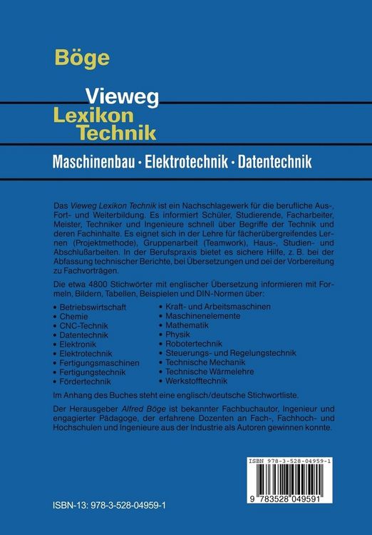 Produktbild: Vieweg Lexikon Technik