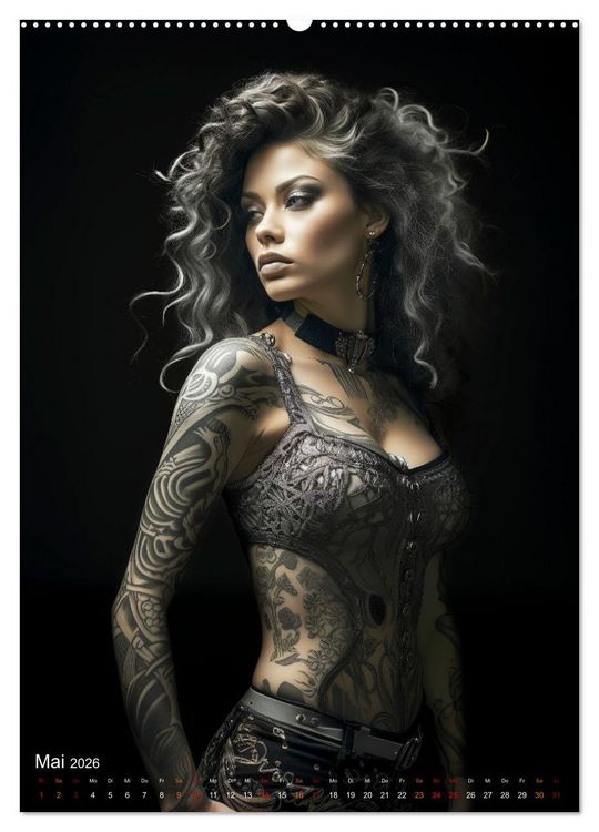 Produktbild: Tattoo Kunst auf der Haut (Wandkalender 2026 DIN A2 hoch), CALVENDO Monatskalender