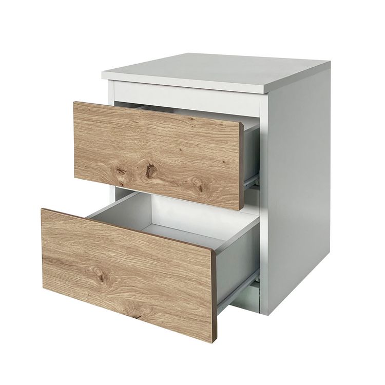 Produktbild: HTI-Living Kommode Thekla 2 Schubladen wei&szlig;-artisaneiche
