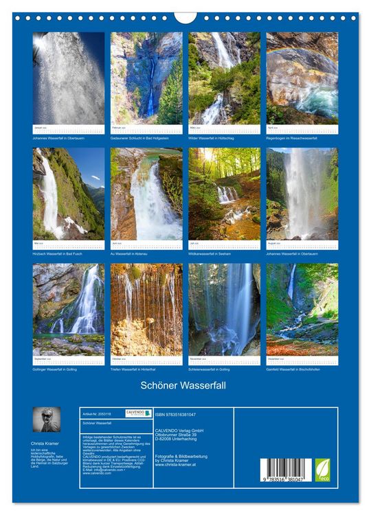 Produktbild: Sch&ouml;ner Wasserfall (Wandkalender 2026 DIN A3 hoch), CALVENDO Monatskalender