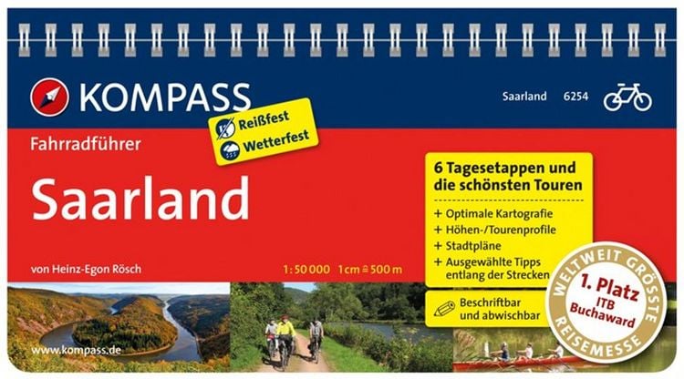 Produktbild: KOMPASS Fahrradführer Saarland