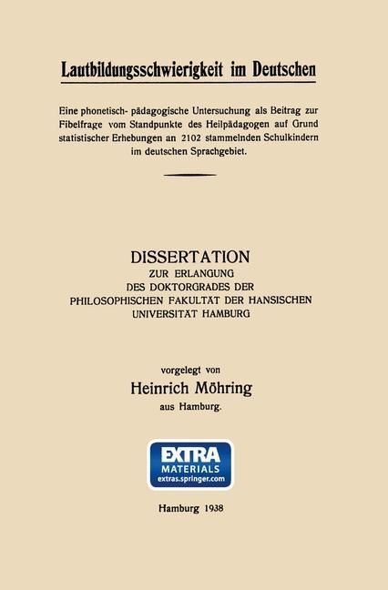 Produktbild: Lautbildungsschwierigkeit im Deutschen