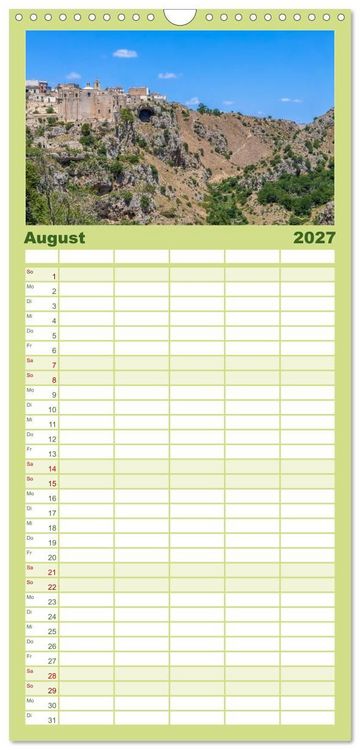 Produktbild: Familienplaner 2027 - Matera - Die Stadt der Sassi mit 5 Spalten (Wandkalender, 21 x 45 cm) CALVENDO