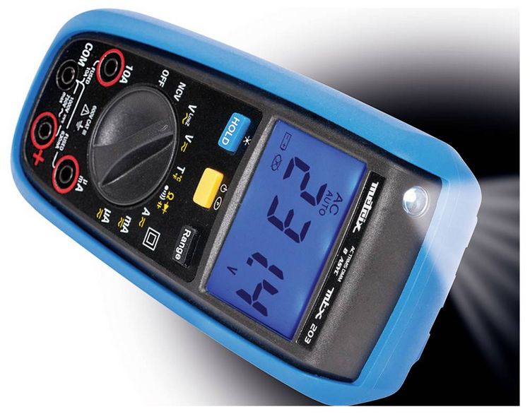 Produktbild: Metrix MTX 203 Hand-Multimeter digital Spritzwassergesch&uuml;tzt (IP54) CAT III 600 V Anzeige (Counts): 6000
