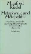 Produktbild: Metaphysik und Metapolitik