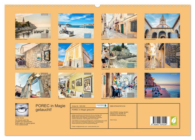 Produktbild: POREC in Magie getaucht! (hochwertiger Premium Wandkalender 2026 DIN A2 quer), Kunstdruck in Hochglanz