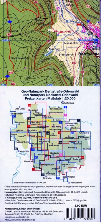 Produktbild: Fr&auml;nkischer Odenwald - Madonnenl&auml;ndchen 1:20.000