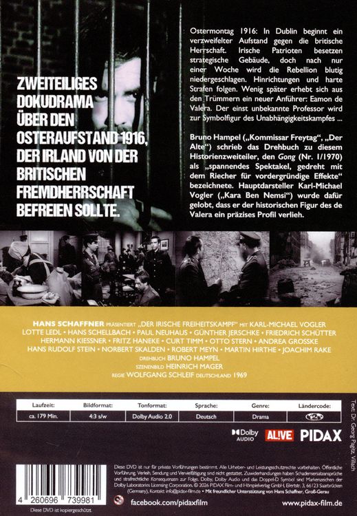 Produktbild: Der irische Freiheitskampf / Zweiteiliges Dokudrama &uuml;ber den Osteraufstand 1916 (Pidax Historien-Klassiker)