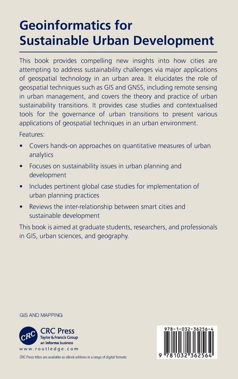 Produktbild: Geoinformatics for Sustainable Urban Development