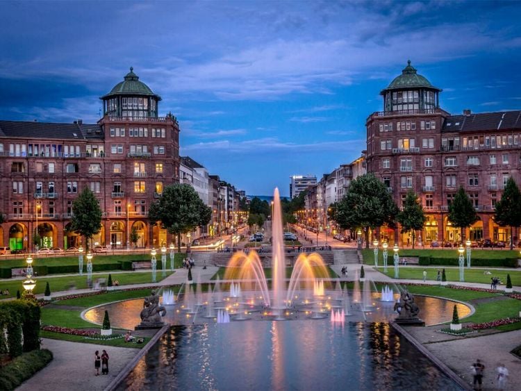 Produktbild: CALVENDO Puzzle Wasserspiele am Friedrichsplatz | 1000 Teile Lege-Gr&ouml;&szlig;e 64x48cm Foto-Puzzle f&uuml;r gl&uuml;ckliche Stunden