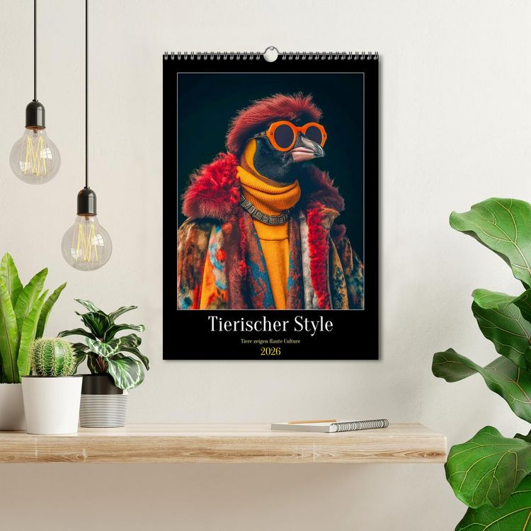 Produktbild: Tierischer Style (Wandkalender 2026 DIN A3 hoch), CALVENDO Monatskalender