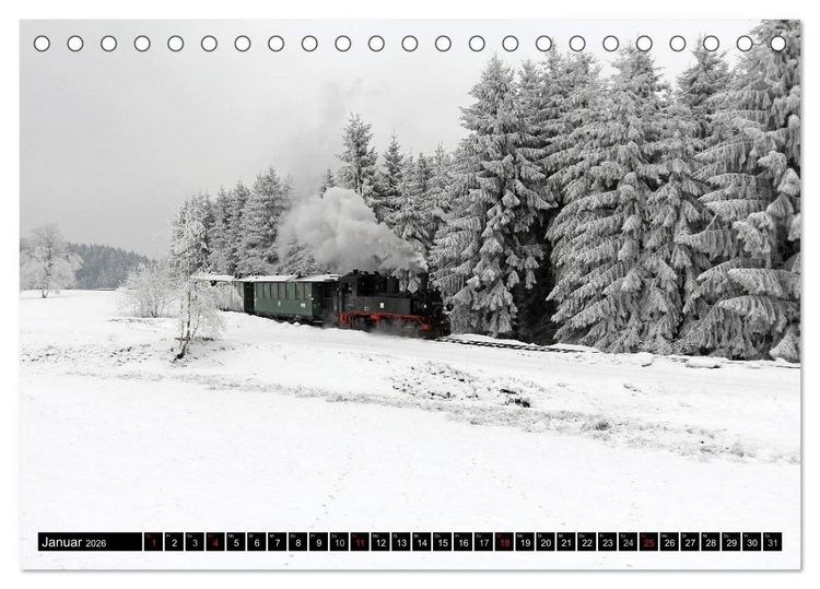 Produktbild: Bahnland Sachsen (Tischkalender 2026 DIN A5 quer), CALVENDO Monatskalender