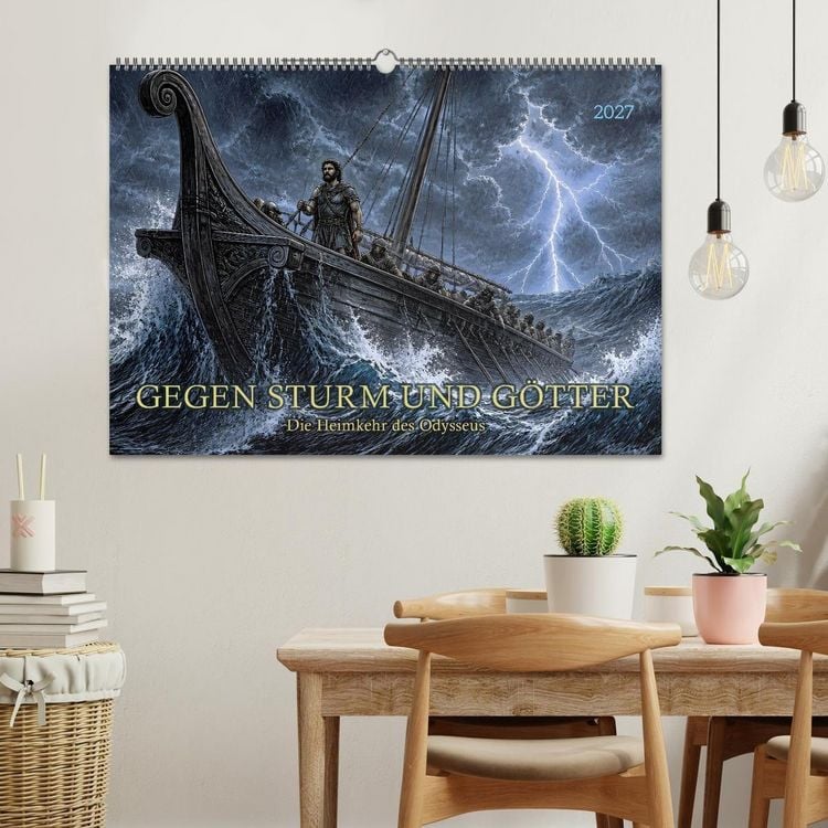 Produktbild: Gegen Sturm und G&ouml;tter: Die Heimkehr des Odysseus (Wandkalender 2027 DIN A2 quer), CALVENDO Monatskalender