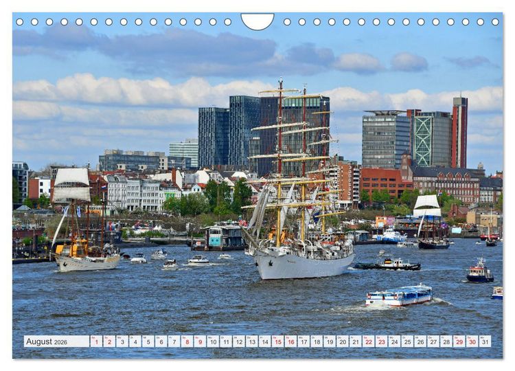 Produktbild: Hamburg mit Hafengeburtstag (Wandkalender 2026 DIN A4 quer), CALVENDO Monatskalender