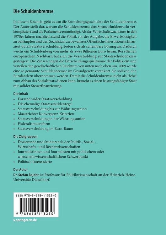 Produktbild: Die Schuldenbremse
