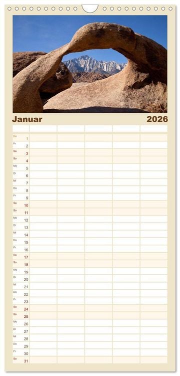 Produktbild: Familienplaner 2026 - Kalifornien USA mit 5 Spalten (Wandkalender, 21 x 45 cm) CALVENDO