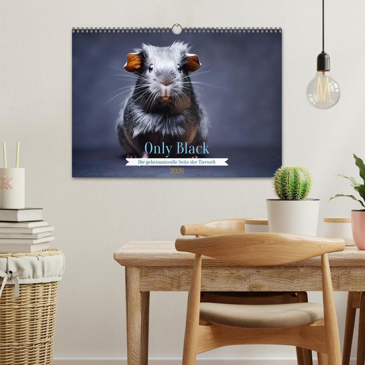 Produktbild: Only Black (Wandkalender 2026 DIN A3 quer), CALVENDO Monatskalender