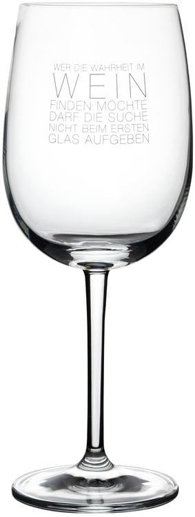 Produktbild: R&auml;der Weinglas Wahrheit im Wein finden m&ouml;chte darf die Suche nicht beim ersten Glas aufgeben