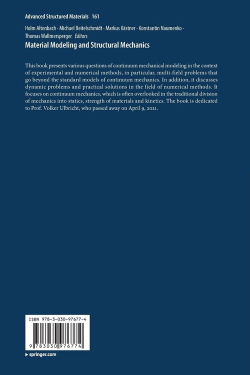 Produktbild: Material Modeling and Structural Mechanics