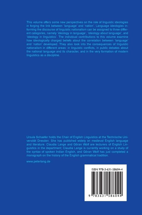 Produktbild: Linguistics, Ideology and the Discourse of Linguistic Nationalism