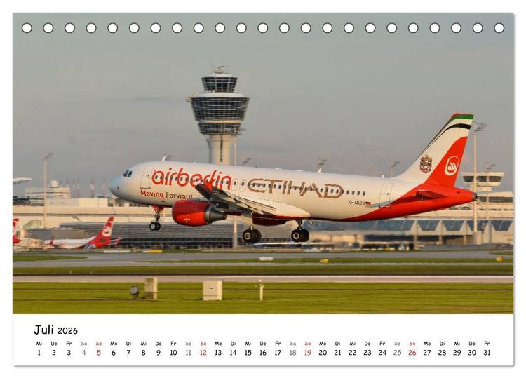 Produktbild: Airliner in M&uuml;nchen / 2026 (Tischkalender 2026 DIN A5 quer), CALVENDO Monatskalender