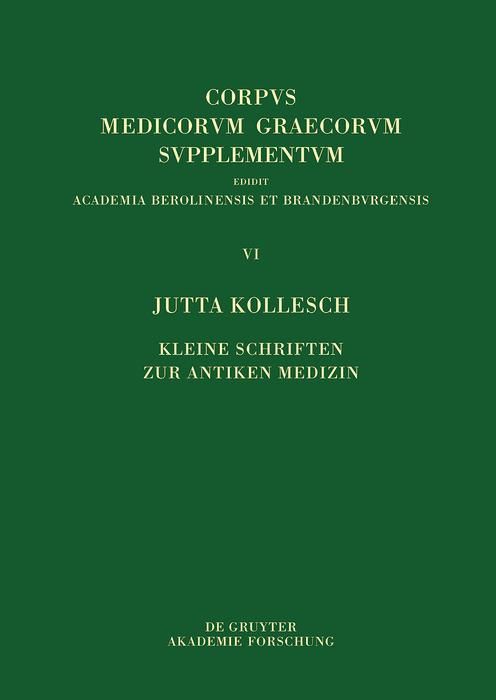 Produktbild: Kleine Schriften zur antiken Medizin
