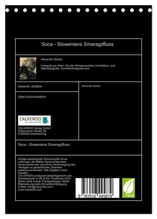 Produktbild: Soca - Sloweniens Smaragdfluss (Tischkalender 2026 DIN A5 hoch), CALVENDO Monatskalender