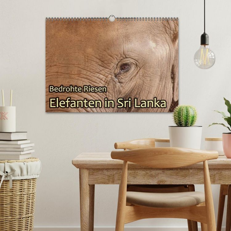 Produktbild: Bedrohte Riesen - Elefanten in Sri Lanka (Wandkalender 2026 DIN A3 quer), CALVENDO Monatskalender